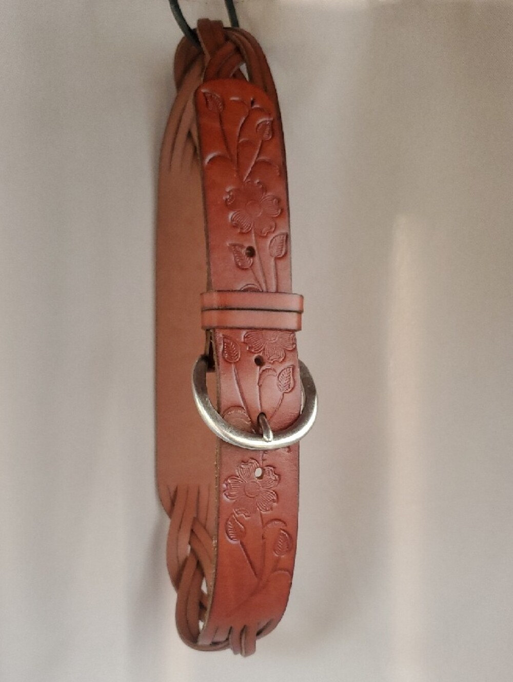 Fossil Tan Brown Genuine Leather Belt with Silver Buckle Small
